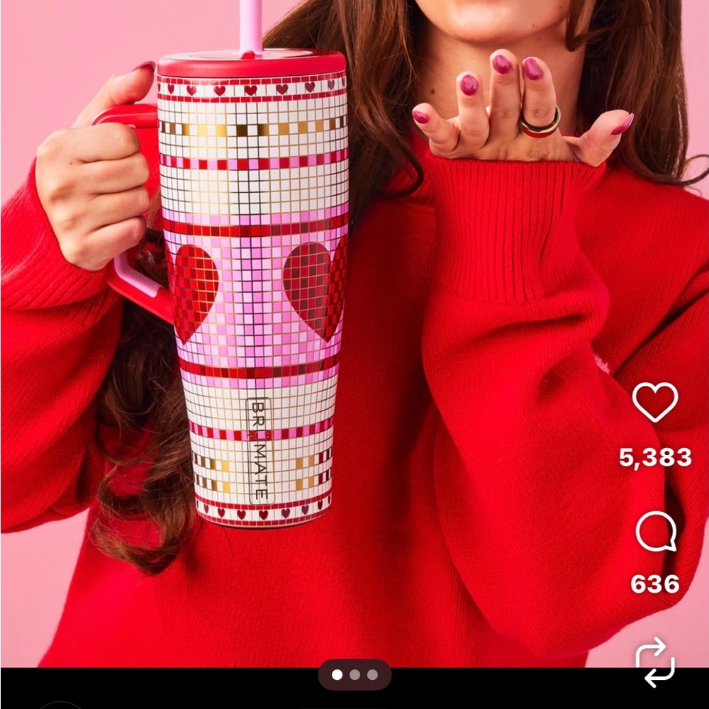 Anthropologie X Brumate Love On Lock- Bistro Tile 40 Oz Era